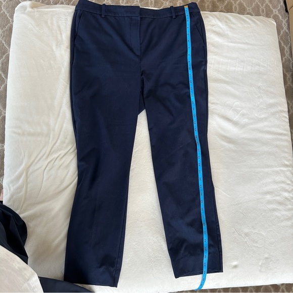 J. Crew Ruby Crop Pant Women’s Size 14 Navy Blue Slim Fit Dress Pants - Picture 7 of 9